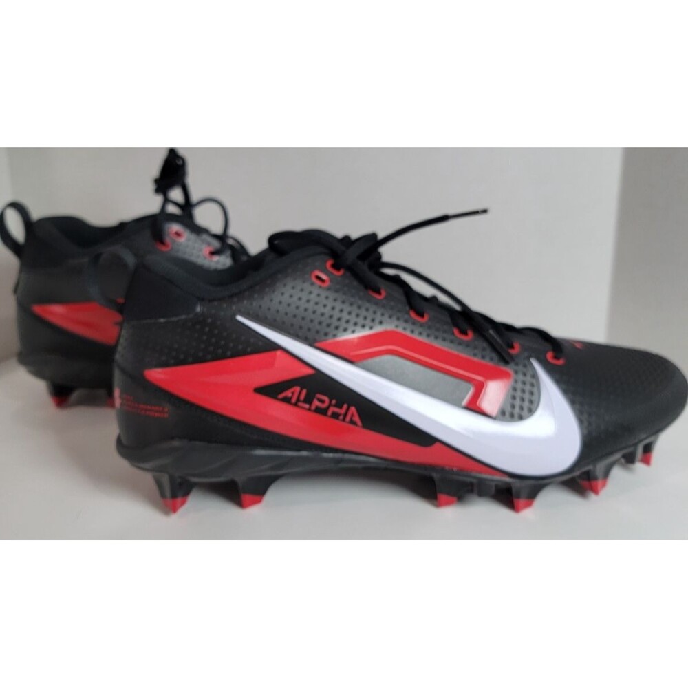 Nike Alpha Menace 4 Football Cleats FZ7703-004 Black Red White Mens US 15 NWOB